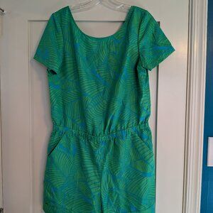 NWOT LOFT Blue and Green Romper